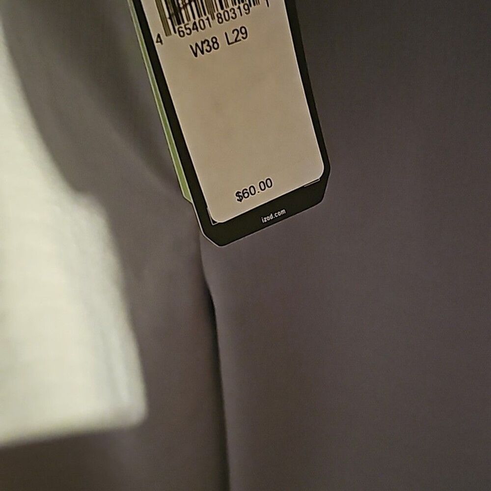 IZOD MEN'S PERFROMX PANTS SIZE 38X29 IN GREY - Picture 5 of 5